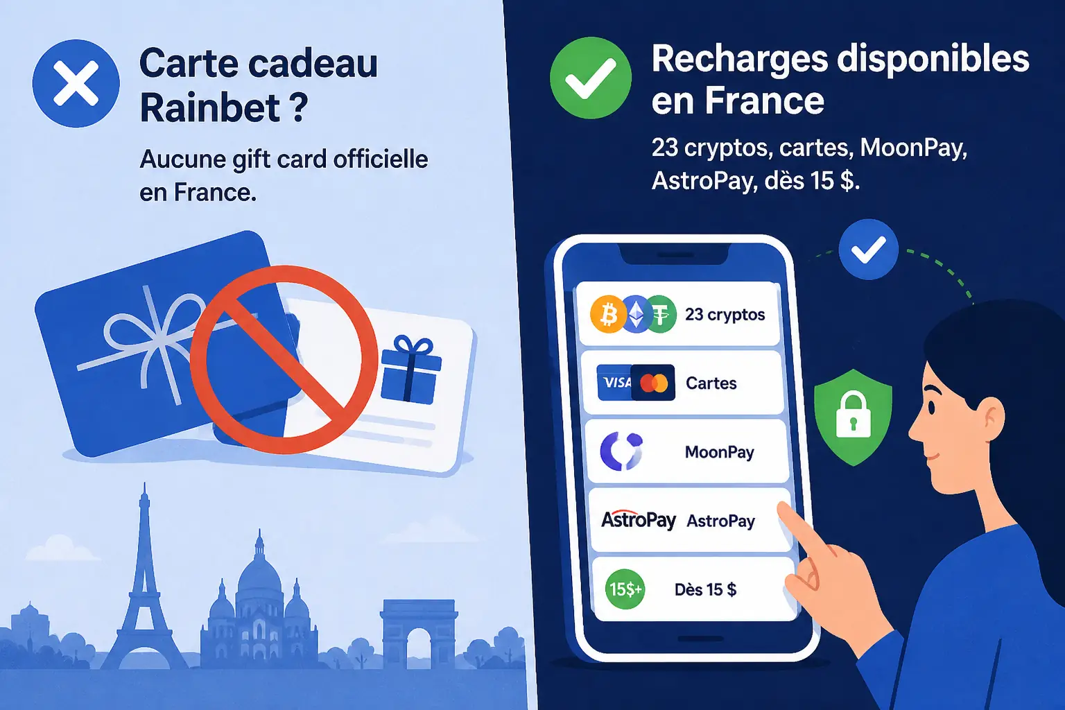 Rainbet Gift Card : cartes cadeaux et alternatives en France visual guide for Rainbet